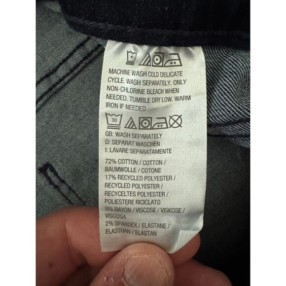 Isaac Mizrahi Live! Dark‎ Indigo Pull-On Slim Leg Ankle Jean 24W Plus NWT - Picture 7 of 10